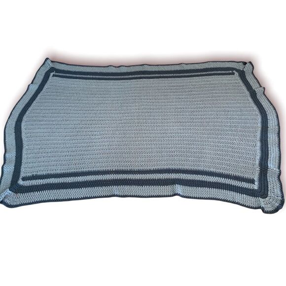VINTAGE Handmade Knit Throw - Picture 2 of 7